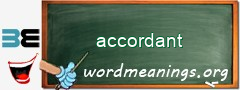 WordMeaning blackboard for accordant